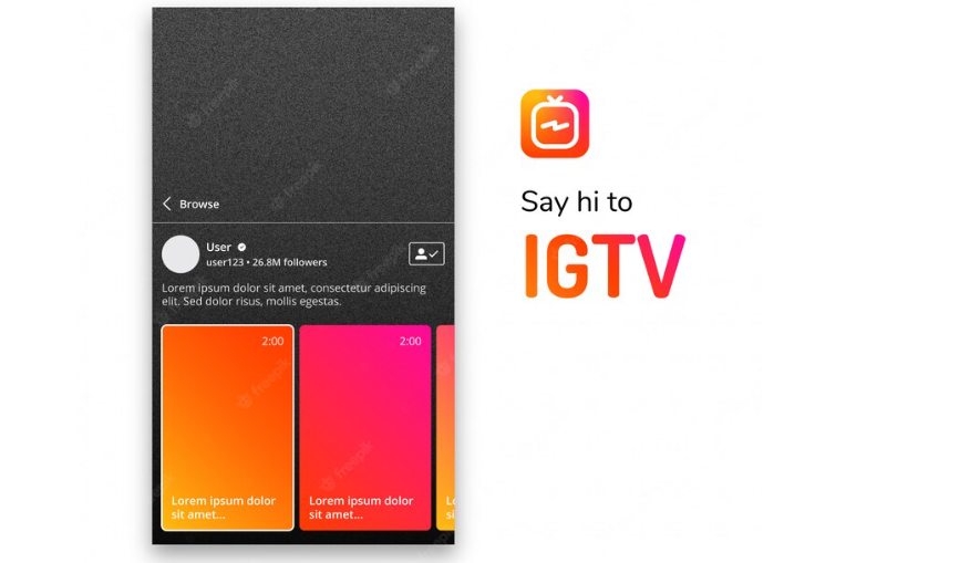 interfaccia di Instagram TV (IGTV)