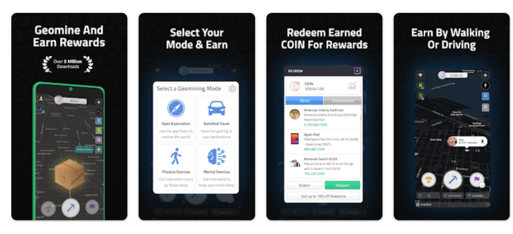 App COIN per guadagnare camminando o guidando