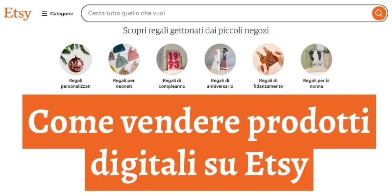 Come vendere prodotti digitali su Etsy