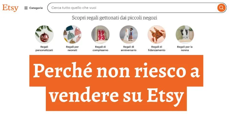 Perché non riesco a vendere su Etsy